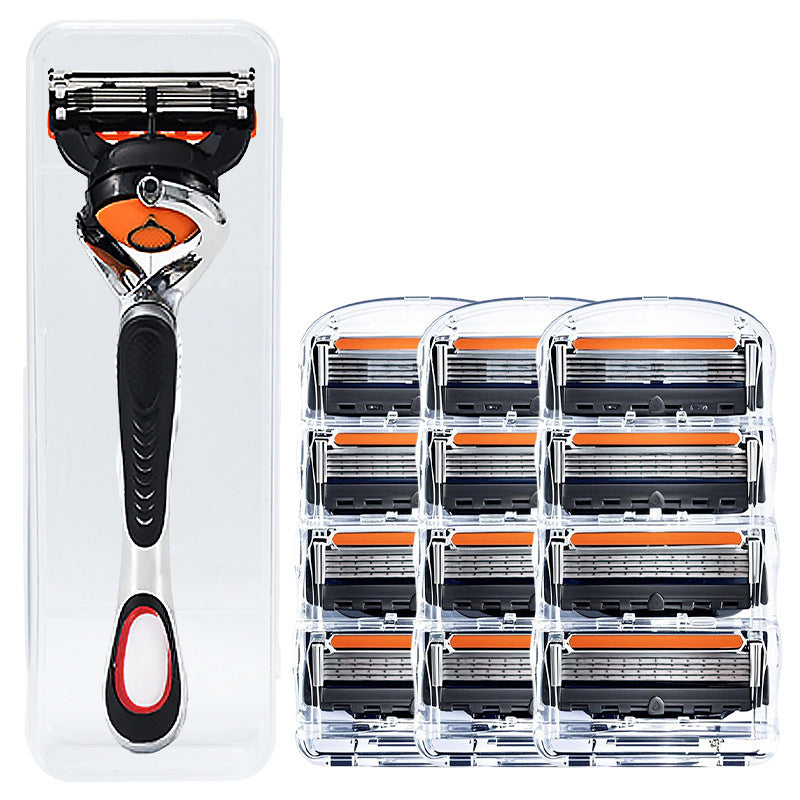 ✨🧔Set zamjenskih oštrica za mušku britvicu + baza - Iznimno oštre oštrice od nehrđajućeg čelika za glatko brijanje.