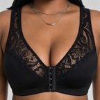 💖Kupi 2, dobiješ 1 gratis😍【L-4XL】Grudnjak za veće veličine s push-up učinkom, kopčanje sprijeda, profinjena čipka, izvrsna potpora