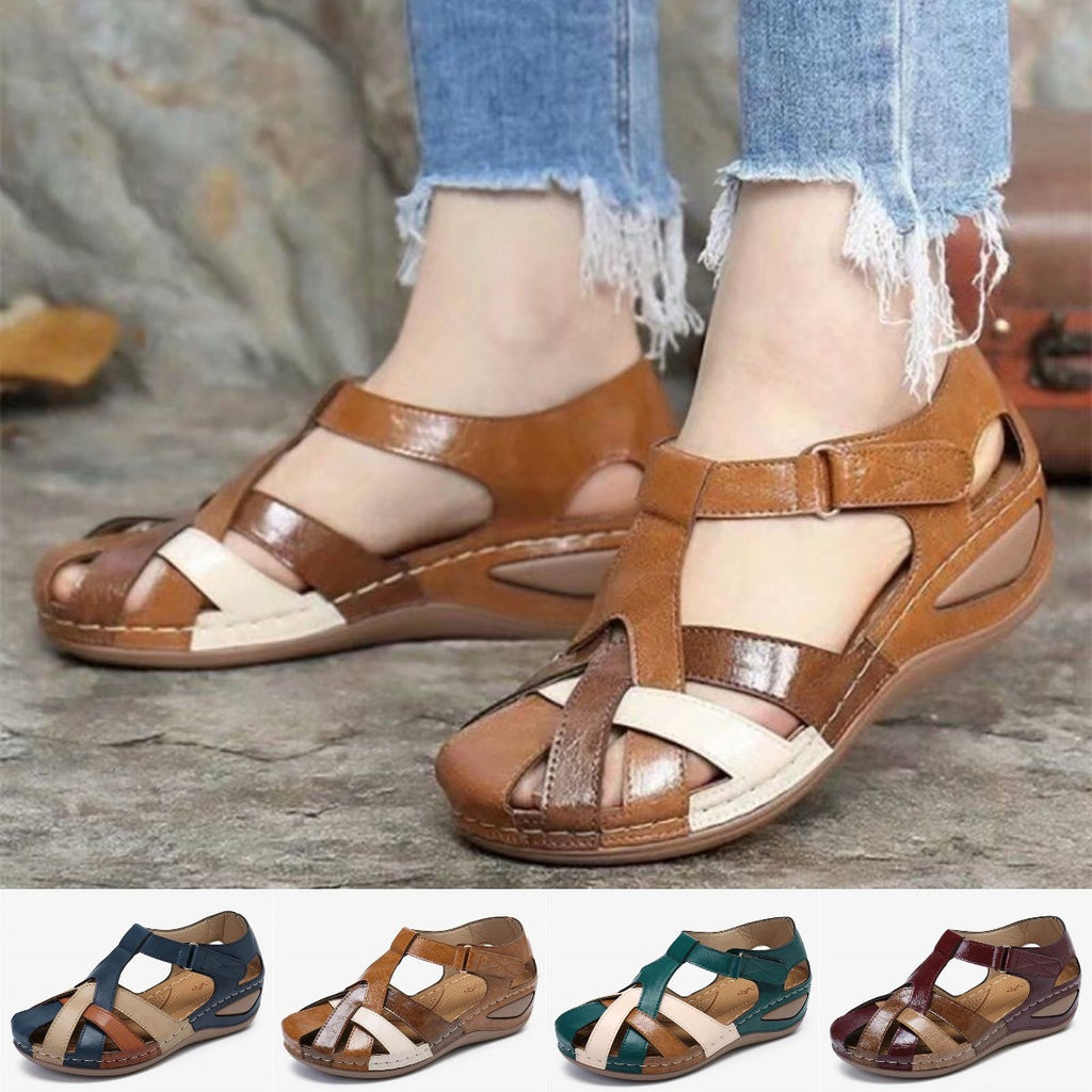 🔥🔥【Snižena cijena – ograničena ponuda】 Ženske udobne rimske sandale od mekane kože